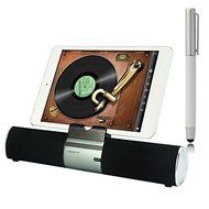 First2savvv LY-F99-01B5 black Portable rechargable wireless bluetooth speaker handsfree desktop stand dock docking...
