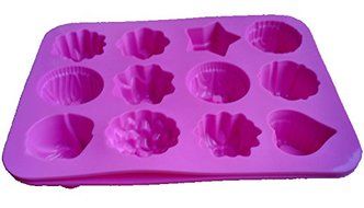2014 Hot Sale Silicone Cake Mold Pan for Baking 12 Per Sheet Flowers Bakeware Fondant Cake Decorating Tools Wholesale... N4