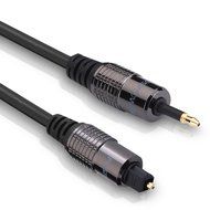 FosPower (3 Feet) 24K Gold Plated Toslink to Mini Toslink Digital Optical S/PDIF Audio Cable with Metal Connectors... N9