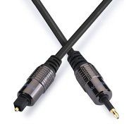 FosPower (3 Feet) 24K Gold Plated Toslink to Mini Toslink Digital Optical S/PDIF Audio Cable with Metal Connectors... N13
