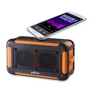Veho VXS-002-ORG 360 Vecto Wireless Water Resistant Outdoor Speaker with 6000mAh Powerbank, Microphone, MP3 player... N4