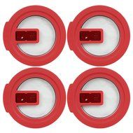 Pyrex 7200-NLC No-Leak Vented Round Storage Lid Cover for 2 Cup Bowl (4, Red)