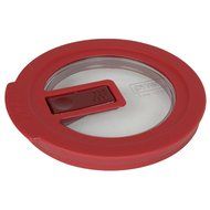 Pyrex 7200-NLC No-Leak Vented Round Storage Lid Cover for 2 Cup Bowl (4, Red) N2