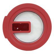 Pyrex 7200-NLC No-Leak Vented Round Storage Lid Cover for 2 Cup Bowl (4, Red) N4