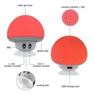 Cute Mushroom Design Bluetooth Speakers Adapater Music Player for Smartphone Green N5