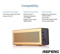 ReFeng Portable Classic HD Wireless Rechargeable Bluetooth 4.0 Speaker with Premium Aluminum Tough Built Finish... N7