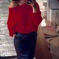 FAPIZI &hearts; Women Sweater &hearts; Womens Off Shoulder Chunky Knit Knitted Oversize Baggy Sweater Jumper Top (XL, Beige) N9