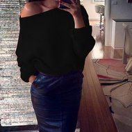FAPIZI &hearts; Women Sweater &hearts; Womens Off Shoulder Chunky Knit Knitted Oversize Baggy Sweater Jumper Top (XL, Beige) N17