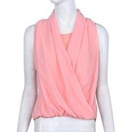 AIMTOPPY Fashion Women Chiffon Vest Sleeveless Blouse Casual Tank Tops T-Shirt (L, Green) N11