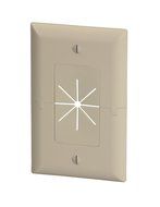DataComm Electronics 45-0017-WH Split Style TV Plate with Flexible AV/HDMI Cable Pass-Through N6