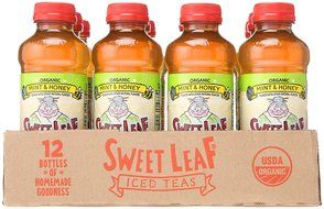 Sweet Leaf USDA-Certified Organic Iced Tea, Mint and Honey Green Tea 16-ounce plastic bottles (Pack of 12) N2