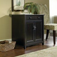 Sauder Edge Water Utility Cart/Free Standing Cabinet, Estate Black Finish N5