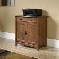 Sauder Edge Water Utility Cart/Free Standing Cabinet, Estate Black Finish N9