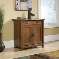 Sauder Edge Water Utility Cart/Free Standing Cabinet, Estate Black Finish N10