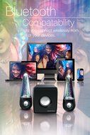 Sharper Image SBT5002 Water and Light Show Bluetooth Streaming 2.1 Speakers with Subwoofer and Dancing Lights... N2