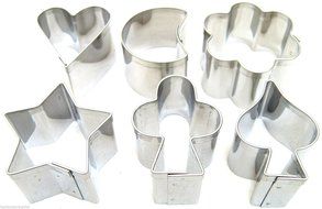 Cockolly Cutters Stainless Steel Cookie Cutters Biscuits Pastries Cutters x 6