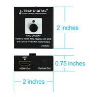 J-Tech Digital &reg; Premium Quality 1080P HDMI To HDMI + Audio (SPDIF + RCA Stereo) Audio Extractor Converter (Support... N9
