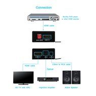 J-Tech Digital &reg; Premium Quality 1080P HDMI To HDMI + Audio (SPDIF + RCA Stereo) Audio Extractor Converter (Support... N24