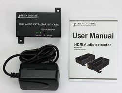 J-Tech Digital &reg; Premium Quality 1080P HDMI To HDMI + Audio (SPDIF + RCA Stereo) Audio Extractor Converter (Support... N25
