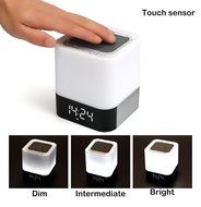 Alisten Portable Wireless Bluetooth 4.0 Speaker and LED Light Lamp Alarm Clock with Quality Sound, Touch Light... N5