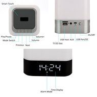 Alisten Portable Wireless Bluetooth 4.0 Speaker and LED Light Lamp Alarm Clock with Quality Sound, Touch Light... N6