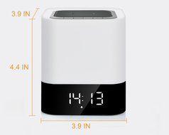 Alisten Portable Wireless Bluetooth 4.0 Speaker and LED Light Lamp Alarm Clock with Quality Sound, Touch Light... N7