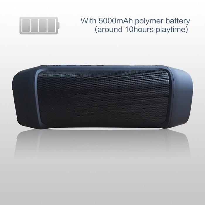 Seeway &reg; Soldier HIFI 12W Bluetooth 4.0 Speaker with DSP bass sound technology / 5000mAh power bank/microphone... N3