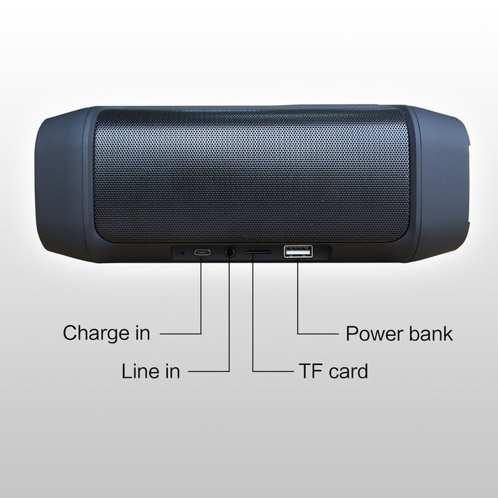Seeway &reg; Soldier HIFI 12W Bluetooth 4.0 Speaker with DSP bass sound technology / 5000mAh power bank/microphone... N6