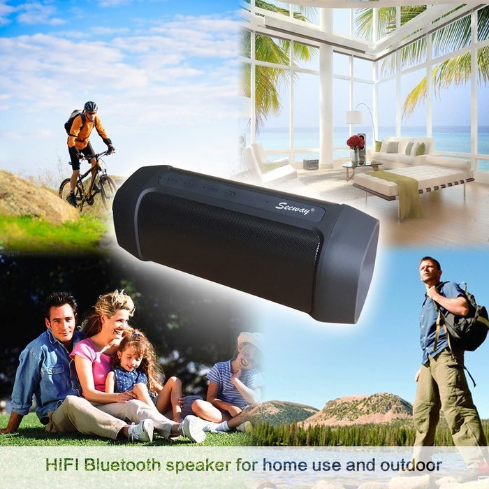 Seeway &reg; Soldier HIFI 12W Bluetooth 4.0 Speaker with DSP bass sound technology / 5000mAh power bank/microphone... N9