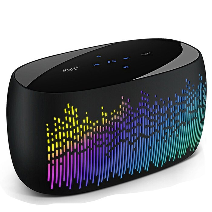 Soaiy&reg; Music LED Spectrum Wireless Bluetooth NFC Dancing Speakers for iPhone, Samsung Galaxy, LG, Motorola, HTC...