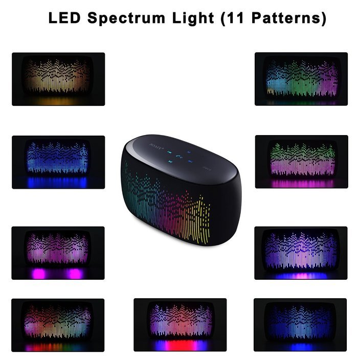 Soaiy&reg; Music LED Spectrum Wireless Bluetooth NFC Dancing Speakers for iPhone, Samsung Galaxy, LG, Motorola, HTC... N4