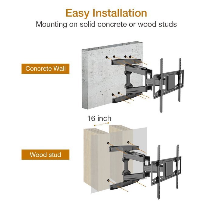 Loctek TV Wall Mount Bracket 42-70" Full Motion Interactive swivel tilt Articulating LCD LED VESA 600x400 N4