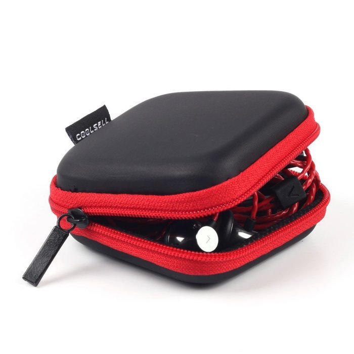 Coolsell [5-Pack] Square Carrying Cases for Cellphone Earphone Headset Earbuds Pouch Storage bags N11