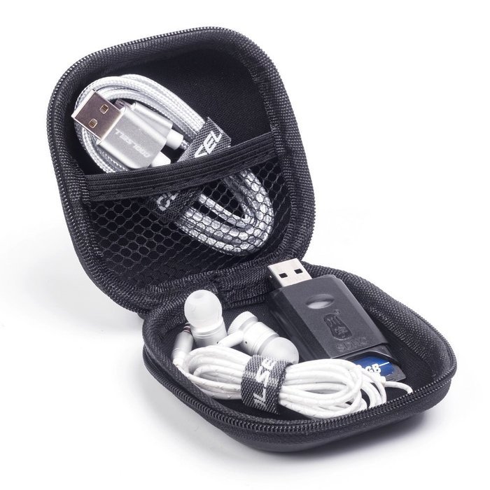 Coolsell [5-Pack] Square Carrying Cases for Cellphone Earphone Headset Earbuds Pouch Storage bags N16
