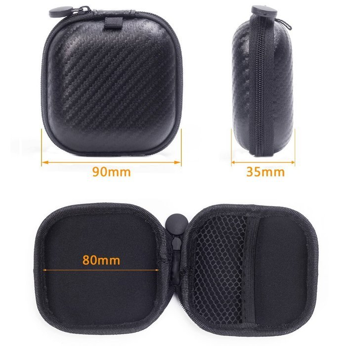 Coolsell [5-Pack] Square Carrying Cases for Cellphone Earphone Headset Earbuds Pouch Storage bags N17