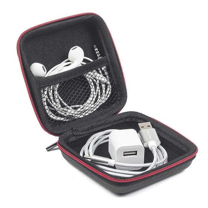 Coolsell [5-Pack] Square Carrying Cases for Cellphone Earphone Headset Earbuds Pouch Storage bags N22