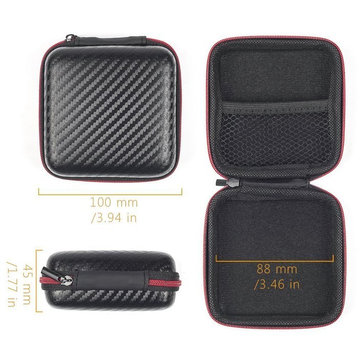 Coolsell [5-Pack] Square Carrying Cases for Cellphone Earphone Headset Earbuds Pouch Storage bags N24