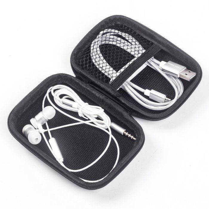 Coolsell [5-Pack] Square Carrying Cases for Cellphone Earphone Headset Earbuds Pouch Storage bags N30