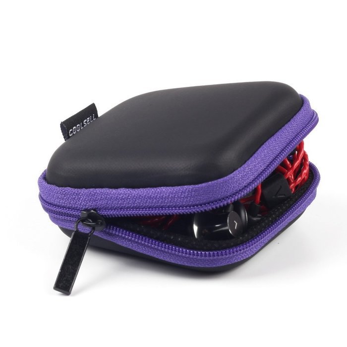 Coolsell [5-Pack] Square Carrying Cases for Cellphone Earphone Headset Earbuds Pouch Storage bags N43