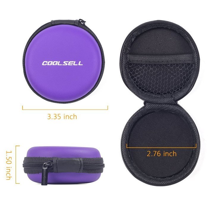 Coolsell [5-Pack] Square Carrying Cases for Cellphone Earphone Headset Earbuds Pouch Storage bags N58