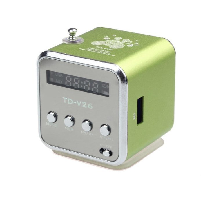 Wireless Speaker, Dreaman HIFI Speaker MP3 Player Amplifier Micro SD TF Card USB Disk Speaker With FM Radio Green N2