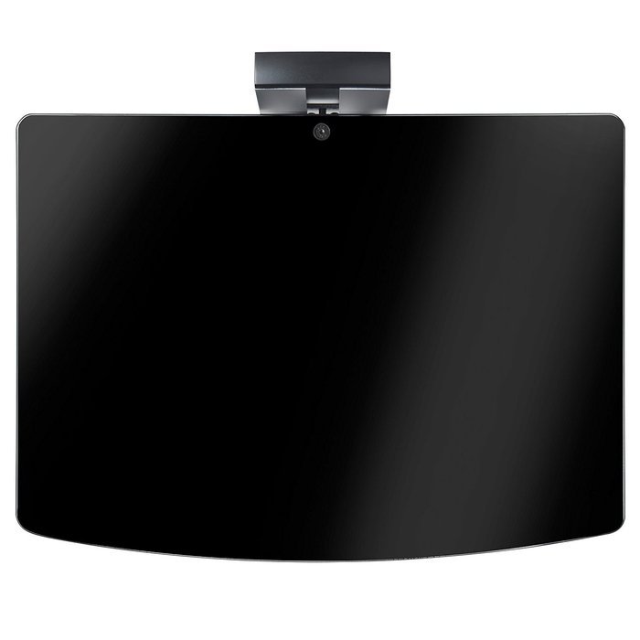 VonHaus 3x Black Floating Shelves with Strengthened Tempered Glass for DVD Players/Cable Boxes/Games Consoles/... N12