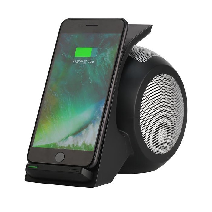 SunKinFon SKFN1 2-in-1 Function Wireless Bluetooth 4.0 Speaker & Portable NFC Smart Connect Qi Wireless Charger... N2