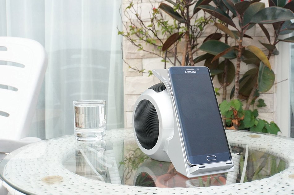 SunKinFon SKFN1 2-in-1 Function Wireless Bluetooth 4.0 Speaker & Portable NFC Smart Connect Qi Wireless Charger... N7