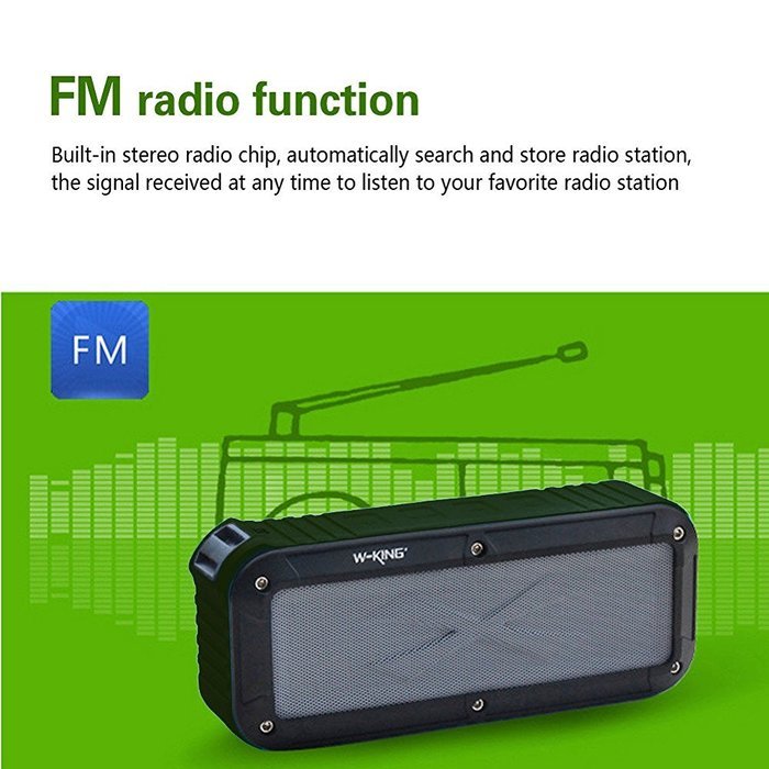 Outdoor Bluetooth Speaker, Portable Fm Radio Waterproof Wireless NFC Bluetooth 4.0 Loud Dual Speakers System Rechargeable... N4
