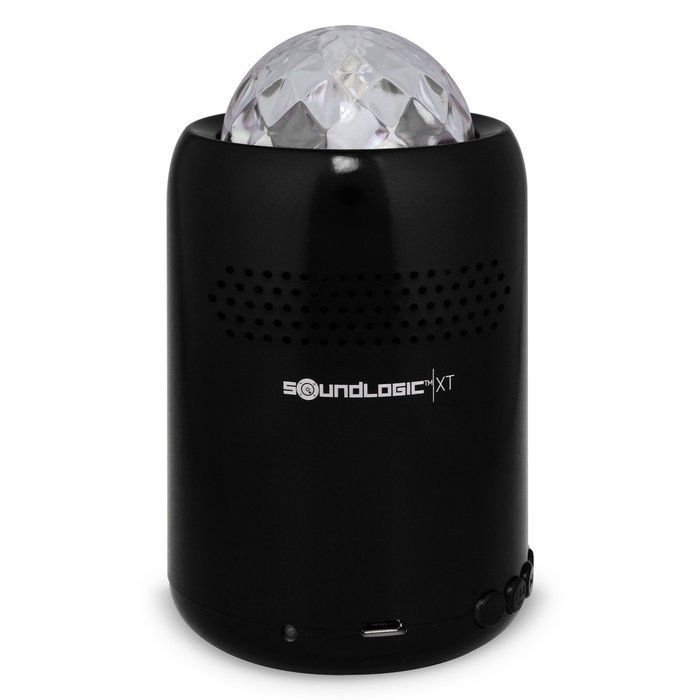 SoundLogic XT Mini Bluetooth Dance Party Speaker with Disco Lights, Black