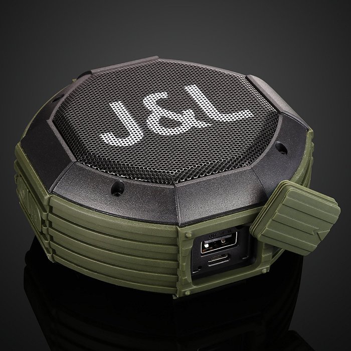 J&L-12A Portable Wireless Bluetooth Outdoor speaker with IPX7 Waterproof Function (Army Green) N3