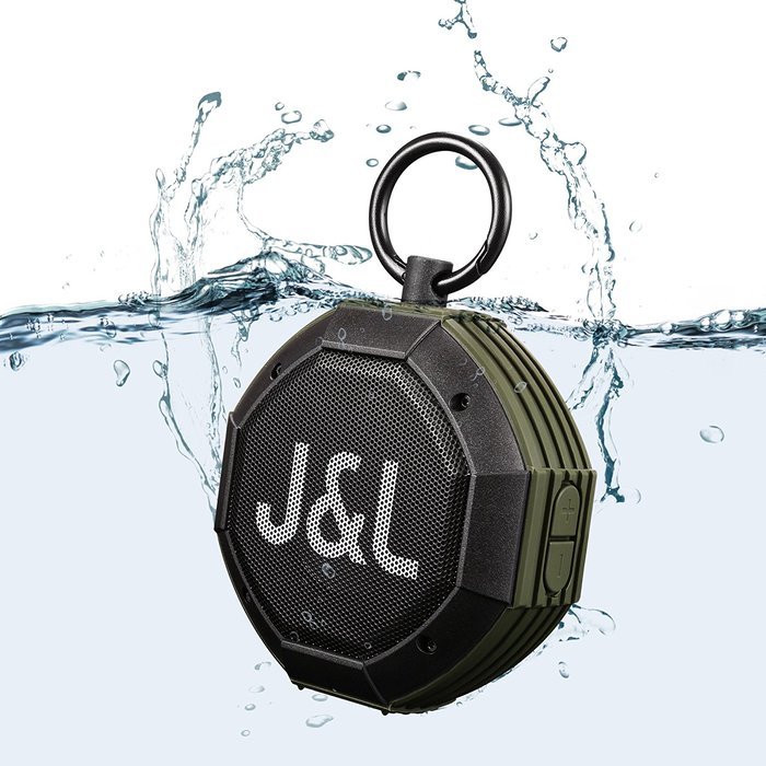 J&L-12A Portable Wireless Bluetooth Outdoor speaker with IPX7 Waterproof Function (Army Green) N4