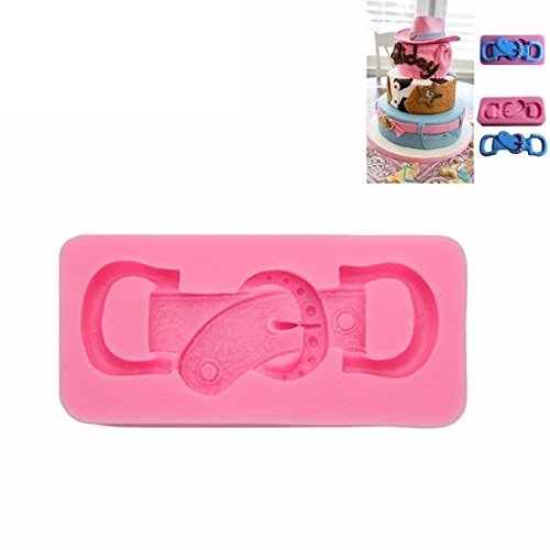 "3D Belt Buckle Shape Cake Mold Fondant Silicone Mould" shopping N2