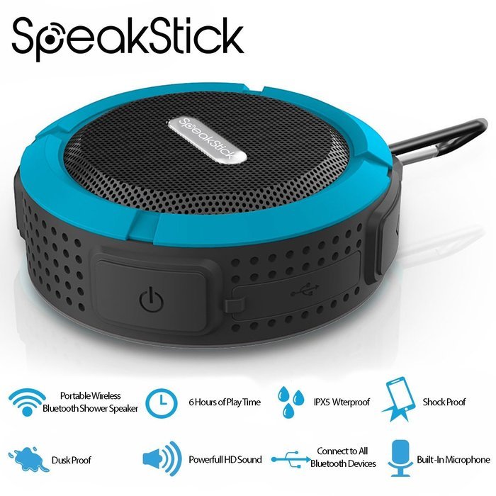 Bluetooth Shower Speaker SpeakStick PRO with, Listen to Music & Receive Phone Calls Anywhere , Powerful 5W Speaker... N2